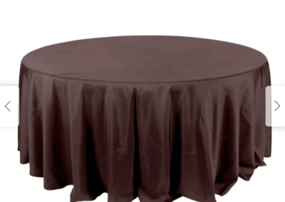 Chocolate table linens